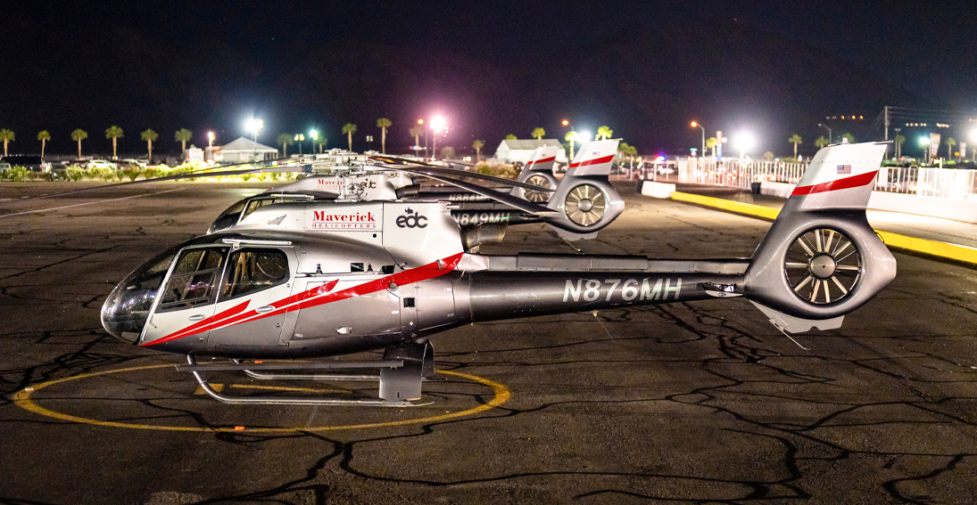 Luxury helicopter flight over EDC Las Vegas