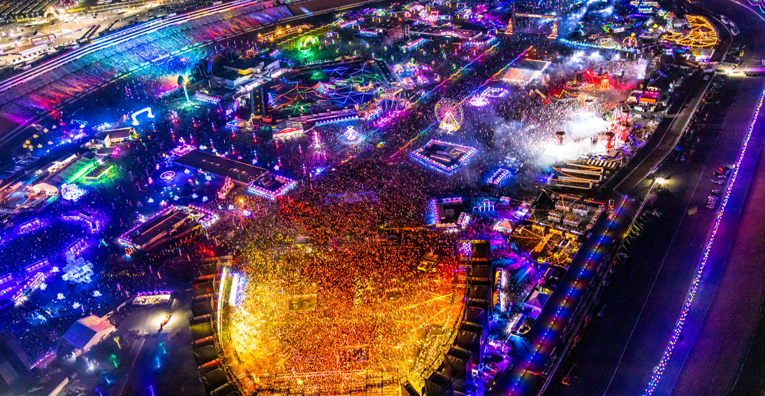 Capture aerial views of EDC from a helicopter flight