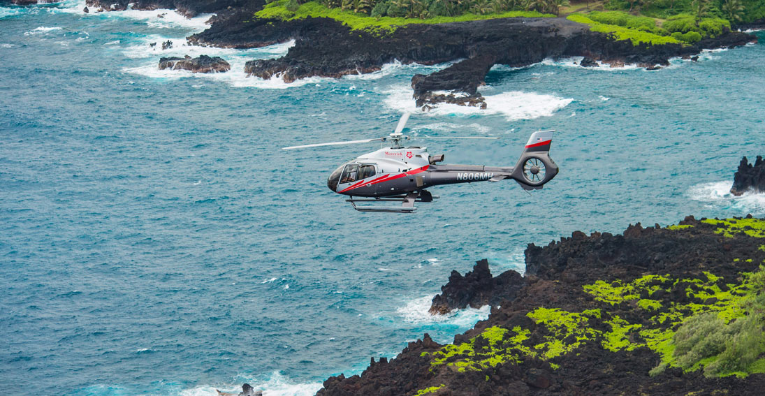 Capture views of jagged cliffs on a Maui helicopter tour