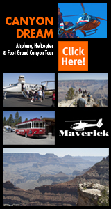Canyon Dream - Airplane, Helicopter and on Foot Grand Canyon Tour - Click Here