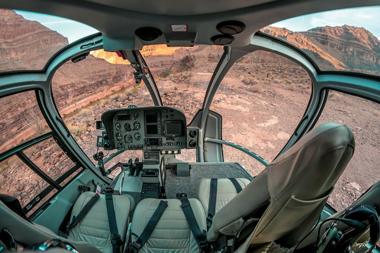 View of an ECO-Star Helicopter from the inside