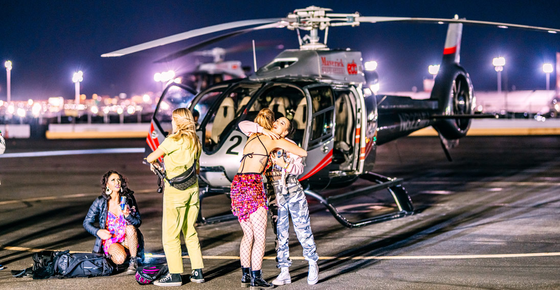Helicopter to EDC Las Vegas