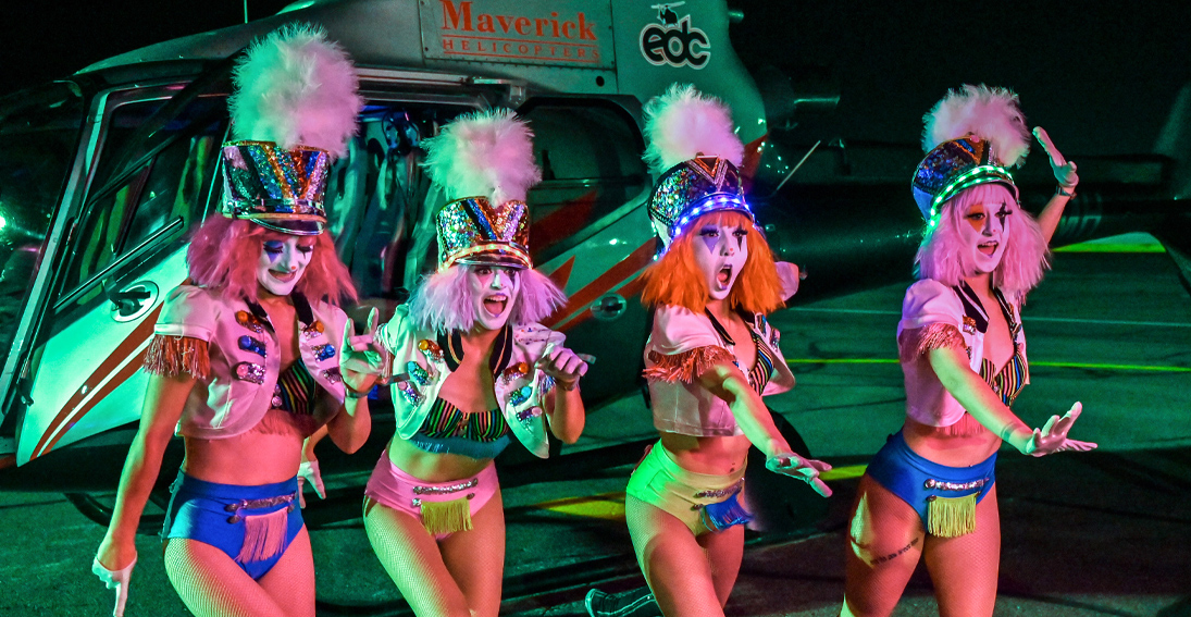 Helicopter transfers to EDC at Las Vegas Motor Speedway