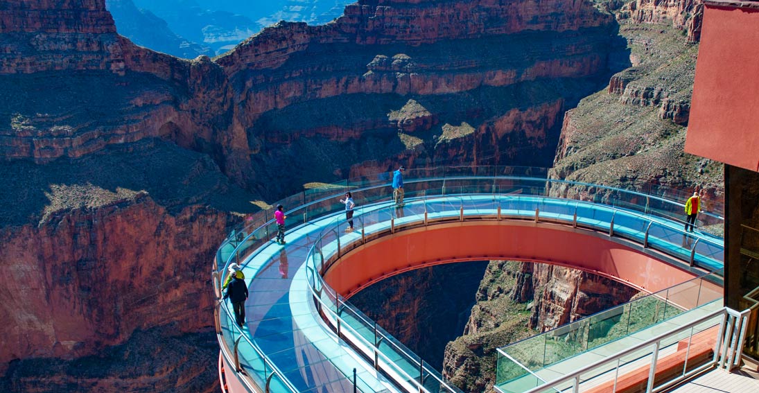 Eagle Point and Skywalk a highlight on your bus tour to Grand Canyon West
