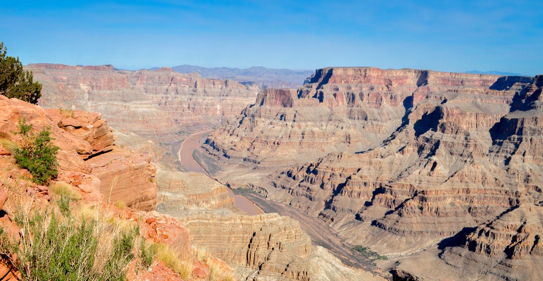 Experience the wonder of the Grand Canyon on this bus and helicopter tour