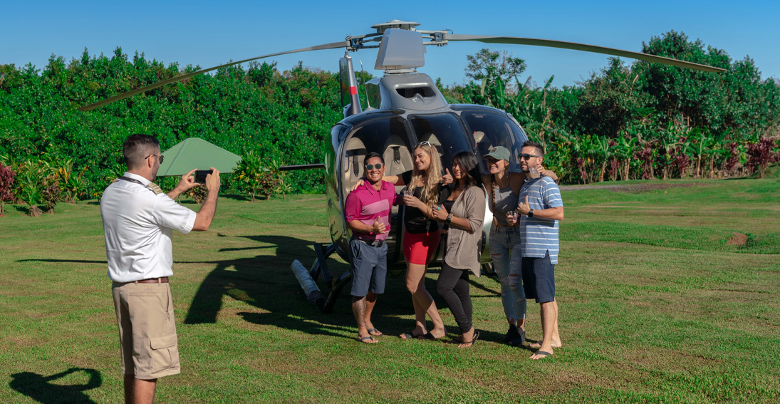 Smile, take your party on an immersive tour with Maverick Helicopters in Maui