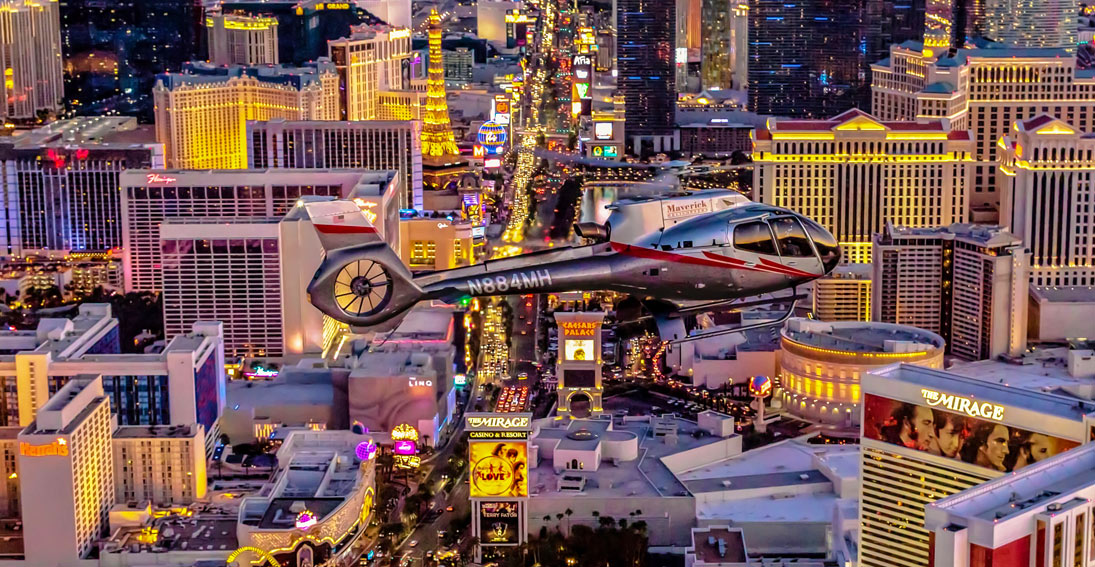 Fly high above the Las Vegas and see Wynn, Palazzo and High Roller