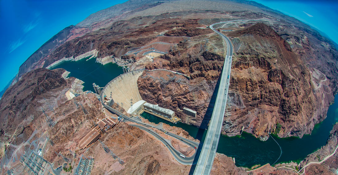 Capture amazing views of Hoover Dam and Lake Mead on your way to the canyon