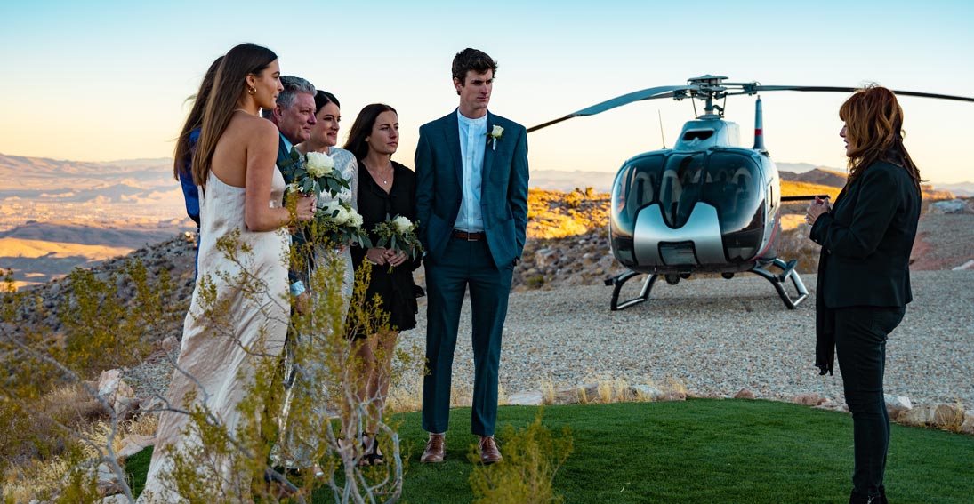Exchange your vows overlooking the beautiful views of the Vegas valley