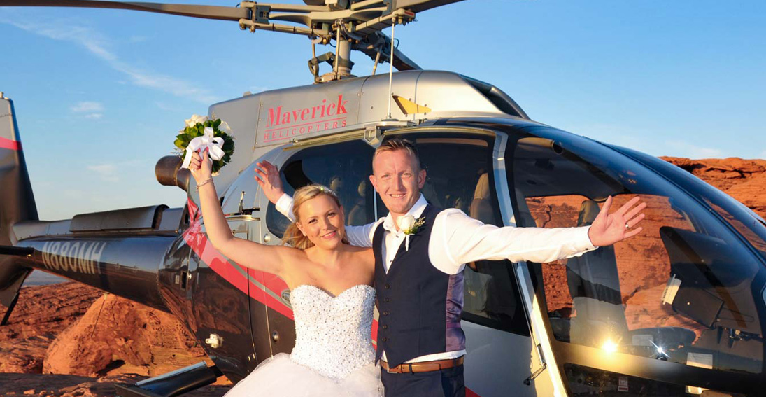 Make your wedding day a memory of a lifetime at the Valley for Fire and helicopter flight